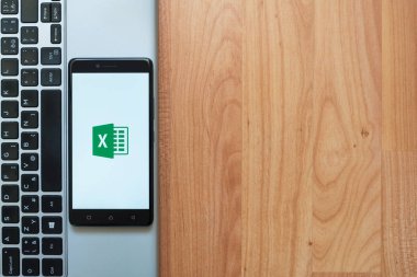 Microsoft Office Excel logosu smartphone cep telefonu ile