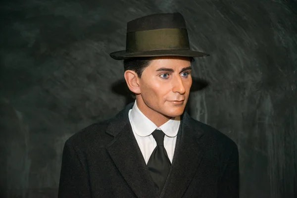 Franz Kafka in de wax Grevin museum cijfers in Praag. — Stockfoto