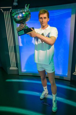 Grevin Müzesi balmumu Ivan Lendl Prag'da rakamlar.