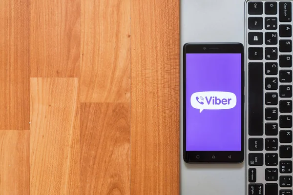 スマート フォンの画面に viber — ストック写真