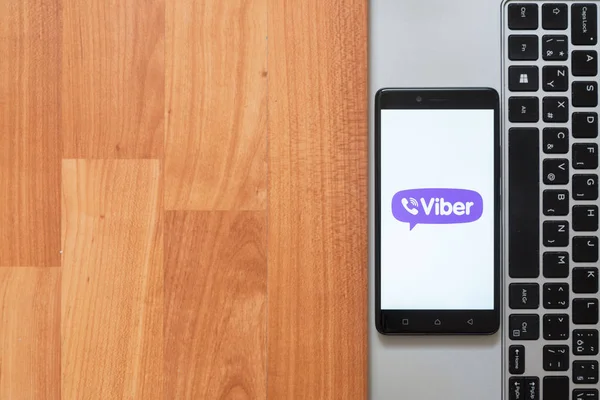 スマート フォンの画面に viber — ストック写真