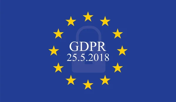 Genel veri koruma Yönetmeliği (Gdpr) — Stok Vektör