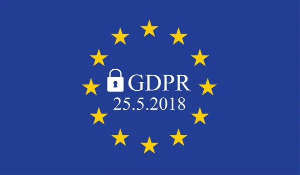 Nařízení o ochraně údajů obecné (Gdpr) — Stockový vektor