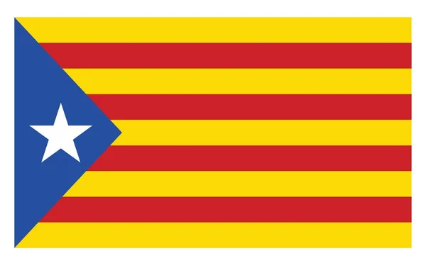 Estelada Blava, Catalonia flag — ストックベクタ