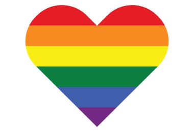 LGBT gay gökkuşağı simgesi kalp