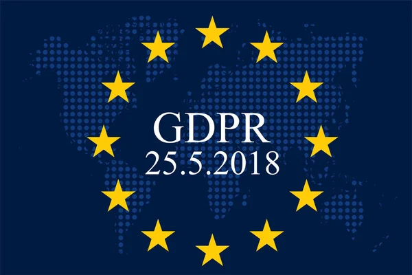 Regolamento generale sulla protezione dei dati (GDPR) ) — Vettoriale Stock
