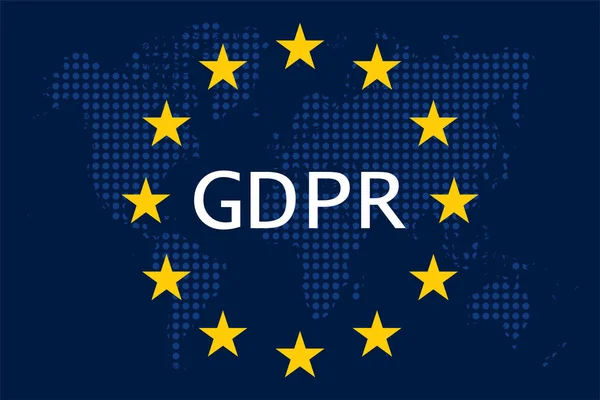 Regolamento generale sulla protezione dei dati (GDPR) ) — Vettoriale Stock