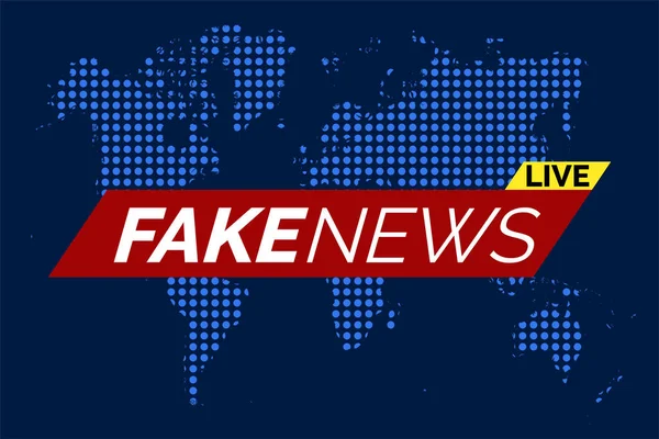 Fake news live illustration vector — Stock Vector