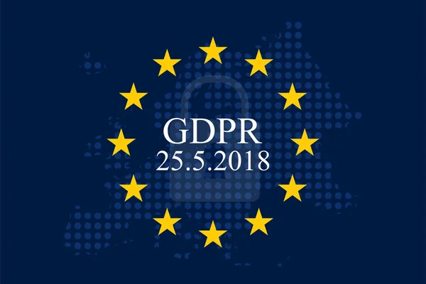 Genel veri koruma Yönetmeliği (Gdpr) — Stok Vektör