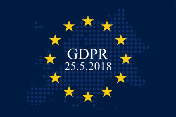 Regolamento generale sulla protezione dei dati (GDPR) ) — Vettoriale Stock