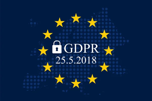 Genel veri koruma Yönetmeliği (Gdpr) — Stok Vektör