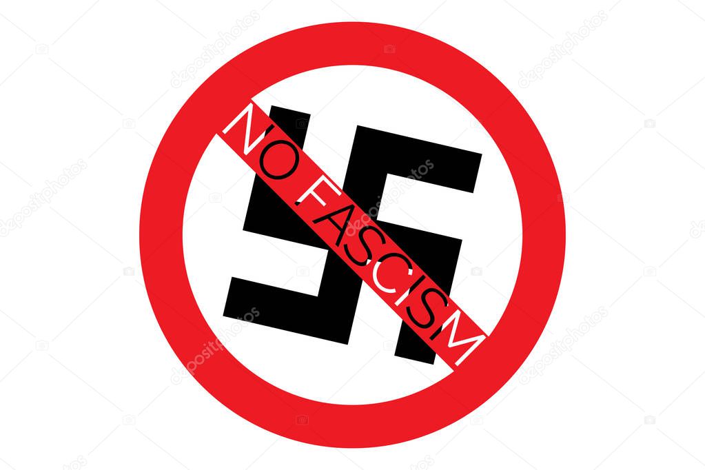 No fascism symbol vector