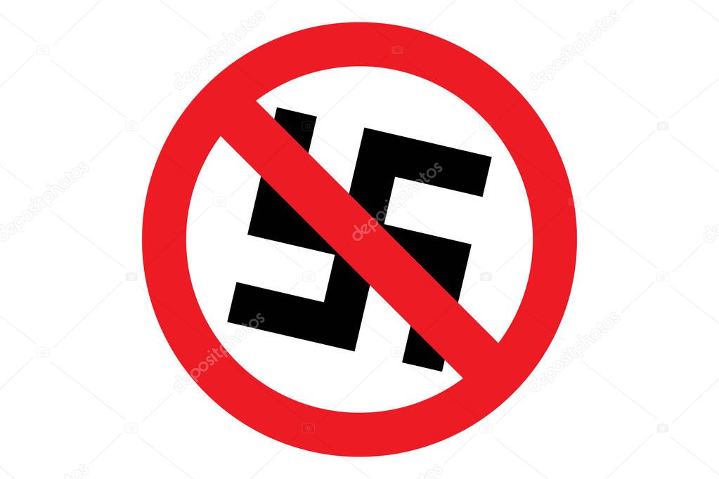 No fascism symbol vector