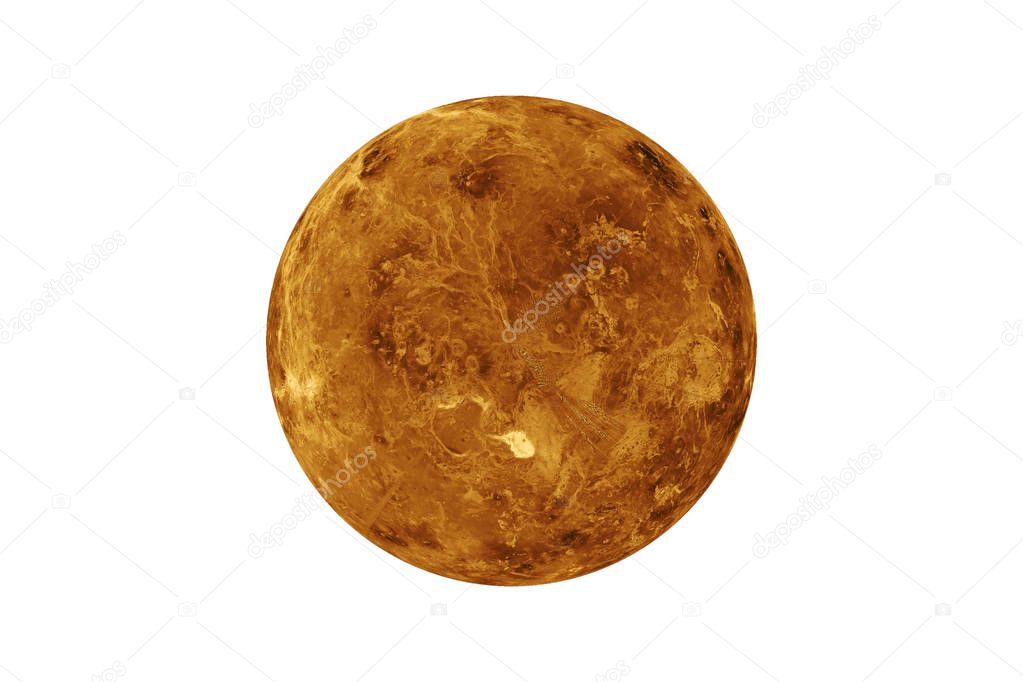 Planet Venus isolated on white. Elements of this image are furnished by NASA