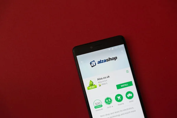 Los Angeles Prosince 2017 Smartphone Alzashop Aplikací Google Play Store — Stock fotografie