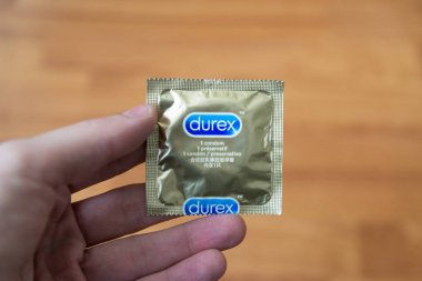 Nitra, 5 Ocak 2018: Durex Prezervatif. Durex Prezervatif İngiltere merkezli Ssl International tarafından yapılan bir dizi ticari markalı adıdır.