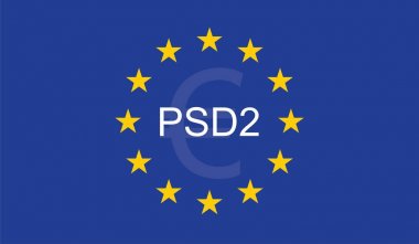 Ödeme hizmetleri yönergesi 2 (Psd2) Avrupa Birliği bayrağı