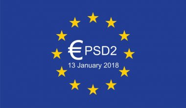 Ödeme hizmetleri yönergesi 2 (Psd2) Avrupa Birliği bayrağı