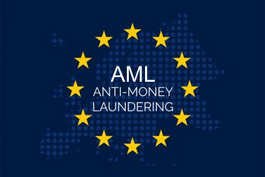 Anti-para aklama kavramı Avrupa Birliği bayrağı (Aml)