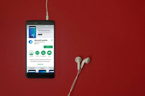 Los Angeles Ocak 2018 Smartphone Google Oyunu Launcher Uygulamasında Takılı — Stok fotoğraf