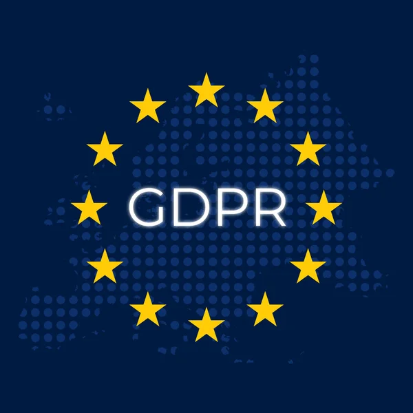 Genel Veri Koruma Yönetmeliği Gdpr — Stok Vektör