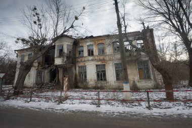 Chernobyl dışlama bölgesinde, Ukrayna Bina terk