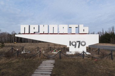 Pripyat işareti Pripyat, Ukrayna