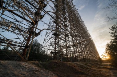 Sovyet Radar sistemi Duga yakınındaki Çernobil Nükleer Santrali. 