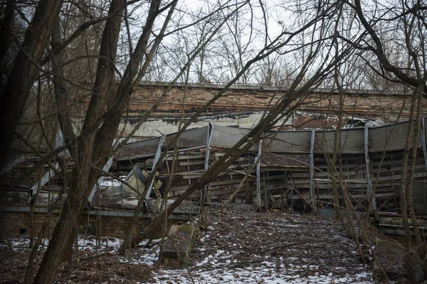 Porto Fluvial Velho Pripyat Ucrânia — Fotografia de Stock