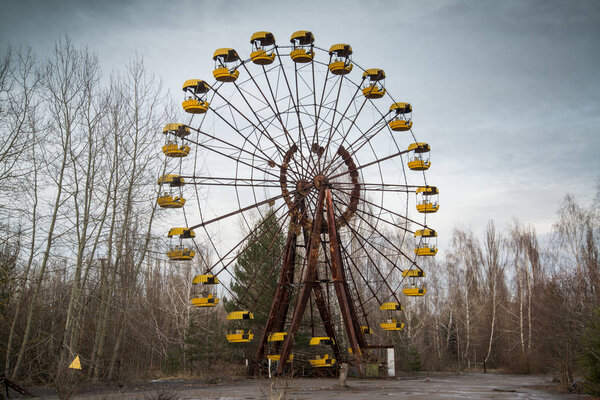 Ferris wheel in amusement park in Pripyat, Ukraine