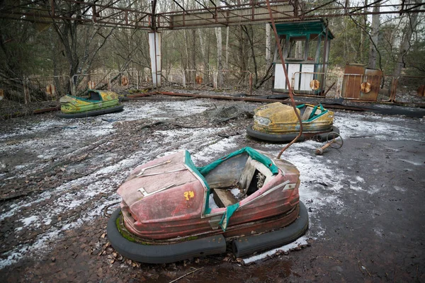 Autodrome Dans Parc Attractions Prypiat Ukraine — Photo