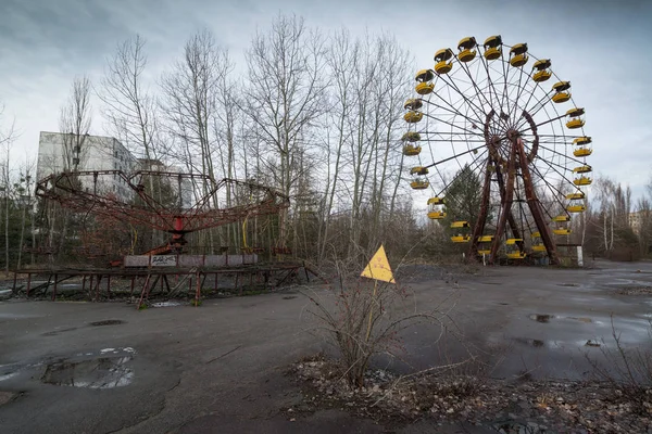 Парк Развлечений Припяти Чернобыльской Катастрофе — стоковое фото