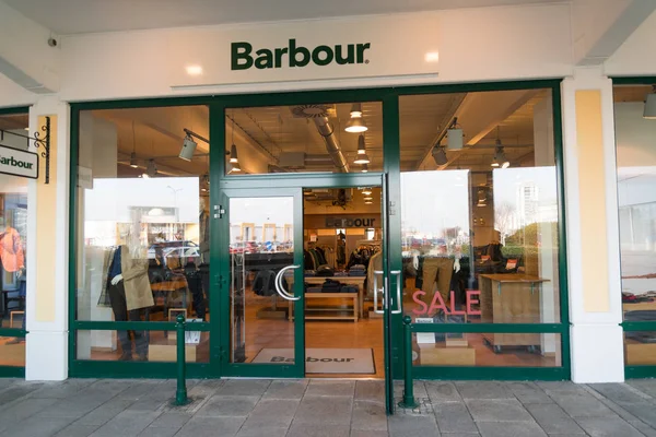 Парндорф Австрия Февраля 2018 Года Магазин Barbour Парндорфе Австрия Barbour — стоковое фото