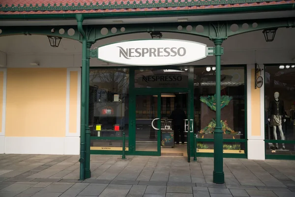 Parndorf Áustria Fevereiro 2018 Loja Nespresso Parndorf Áustria Nespresso Marca — Fotografia de Stock