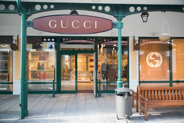 Парндорф Австрия Февраля 2018 Года Магазин Gucci Парндорфе Австрия Gucci — стоковое фото