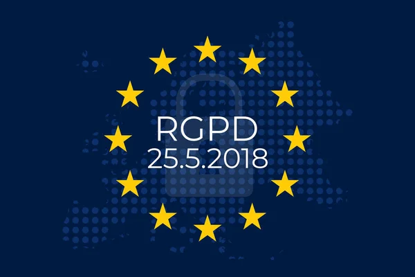 General Data Protection Regulation Gdpr Spanish Reglamento General Proteccin Datos — Stok Vektör