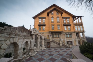 Mezhyhirya, Ukrayna, 3 Şubat 2018: Tampere kulüp evi Mezhyhirya konutunda Emlak Başbakan yaşındayken yaşadığı Viktor Yanukoviç Ukrayna ve sonra Ukrayna Cumhurbaşkanı.