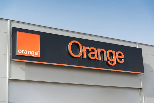 Nitra Eslováquia Março 2018 Orange Formerly France Telecom Uma Multinacional — Fotografia de Stock