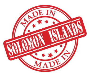 Solomon Adaları kırmızı lastik damgası illüstrasyon vektör beyaz zemin üzerine yapılan