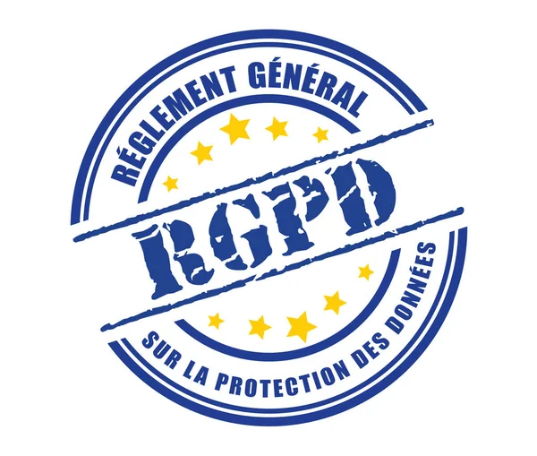 Reglamento General Protección Datos Rgpd Francia Reglement General Sur Protection — Vector de stock