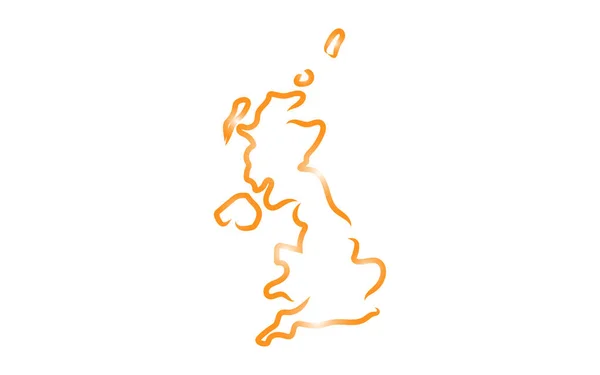 Mapa Esboço Estilizado Reino Unido Irlanda Norte — Vetor de Stock