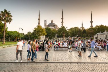 İstanbul, Ağustos 2019: Ayasofya, İstanbul 'da günbatımı