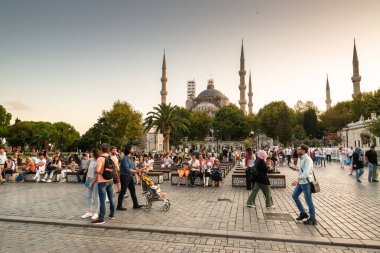 İstanbul, Ağustos 2019: Ayasofya, İstanbul 'da günbatımı