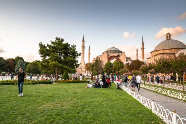 İstanbul, Ağustos 2019: Ayasofya, İstanbul 'da günbatımı