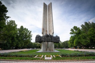 Bishkek, Kyrgyzstan, circa august 2019: Stella of Friendship of Nation in Bishkek, Kyrgyzstan