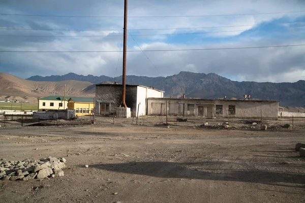 Poor village on the Pamir highway in Tajikistan