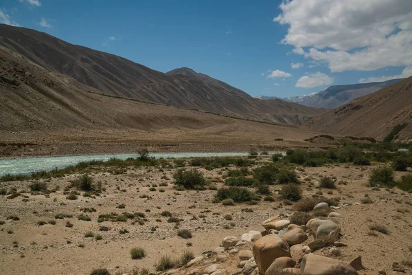 View Wakhan Corridor Afghanistan Wakhan River Taken Pamir Highway Tajikistan — Stock Photo, Image