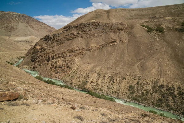 Vista Del Corredor Wakhan Afganistán Detrás Del Río Wakhan Tomado — Foto de Stock
