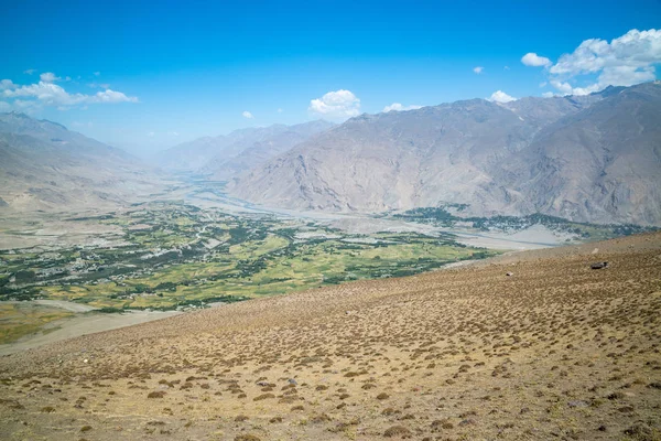 Vista Ciudad Ishkashim Desde Montaña Afganistán — Foto de Stock