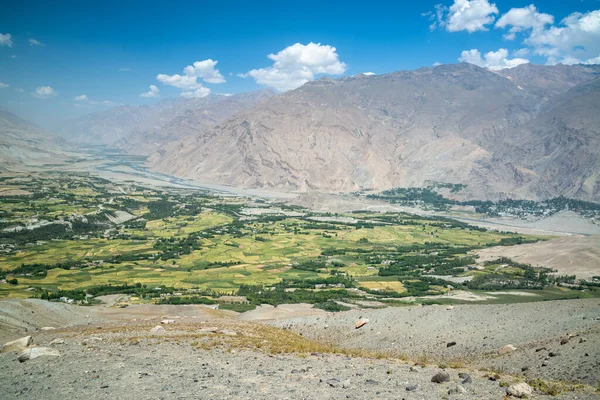 Vista Ciudad Ishkashim Desde Montaña Afganistán — Foto de Stock